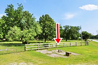 concrete foundations of old gas station?