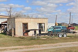 block shaped gas station