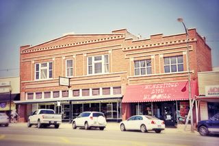 historic Mulvey Mercantile Yukon, Oklahoma red brick 2 story building
