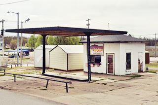 former gas station Bristow Route 66 old 1920s a gas station