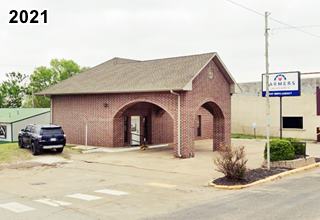 an original 1930s Sinclair station repurposed and modified