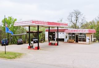 mansard roof former gas station
