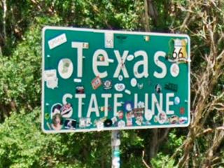 Texas state line sign green state line sign
