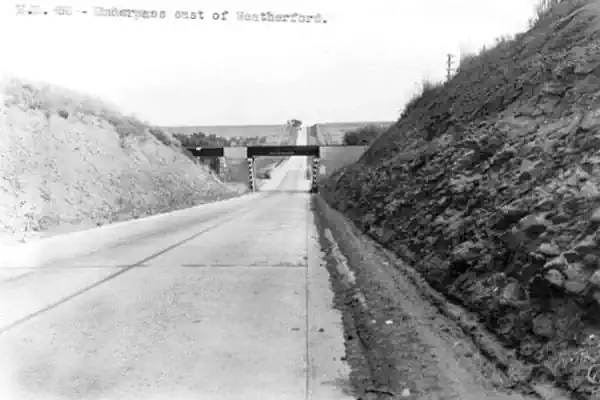 Railway crosses 2 lane highway
