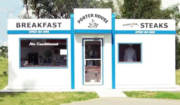 small, neat, restored Valentine diner