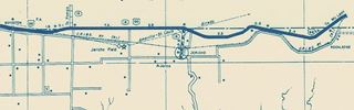 1936 Map of US66 in Jericho CLICK TO ENLARGE 1936 Map of US66 in Jericho with the paved highway