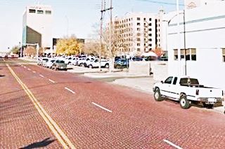 Brick paved street Brick paved street in Amarillo