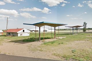 Butterfly Canopies gas station US 66, McLean two steel butterfly canopies