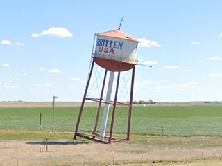 Leaning Water Tower Groom leaning water tower looking like it will topple over, in a field, in Groom