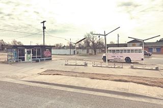 Wild Horse gas station pumps and small gas station